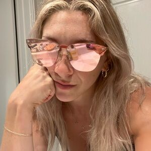 Ray Ban ClubMasters Rose Pink Reflective glasses